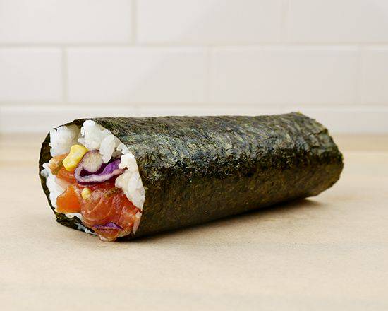 Order Rainbow Salmon Makiritto food online from Love Art Sushi store, Boston on bringmethat.com