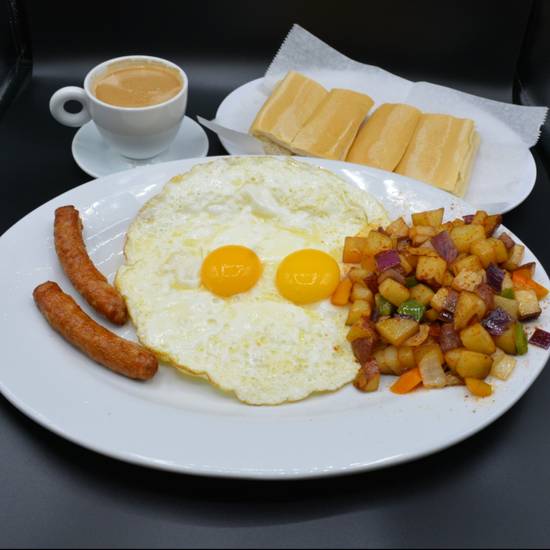 Order # 3 CON SALCHICHA FRITOS O REVUELTOS food online from I Am Latin Cafe store, Miami on bringmethat.com