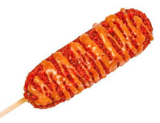 Order Spicy Dog food online from Two Hands Corn Dogs store, Huntington Beach on bringmethat.com