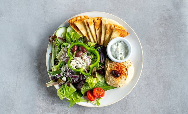 Order Hummus & Salad Plate food online from Zoe Kitchen store, Metairie on bringmethat.com