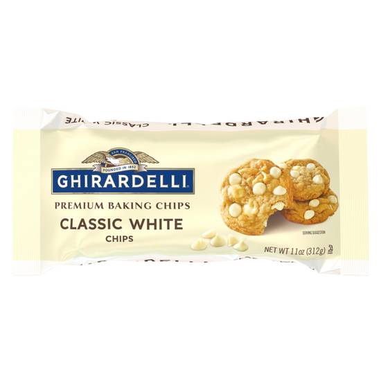 Order Ghirardelli Premium Baking Classic White Chips 11oz food online from Everyday Needs by Gopuff store, Montgomery on bringmethat.com