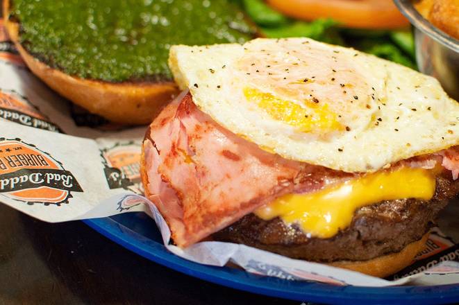 Order Sam I Am Burger* food online from #204 Bad Daddy Burger Bar store, Greenwood Village on bringmethat.com