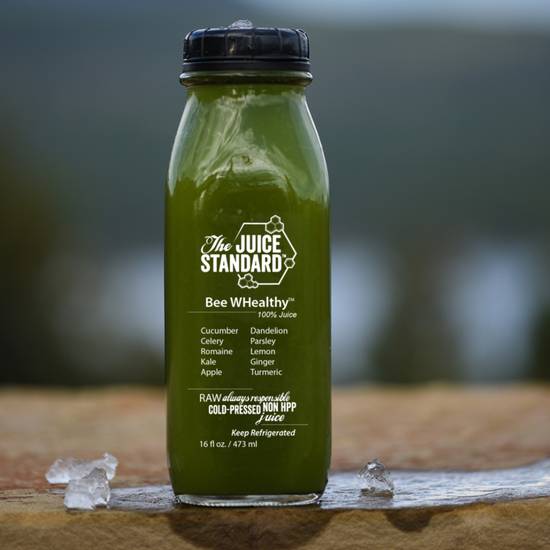Order Bee Whealthy Juice 16oz food online from The Juice Standard store, Las Vegas on bringmethat.com