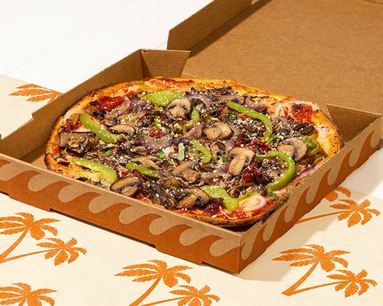 Order Veggie Lovers Pizza food online from Groovy Island Pizza Co. store, South Bend on bringmethat.com