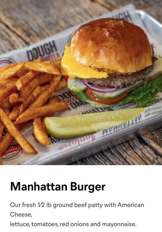 Order Manhattan Burger food online from Manhattan Pizza store, Fairfax on bringmethat.com