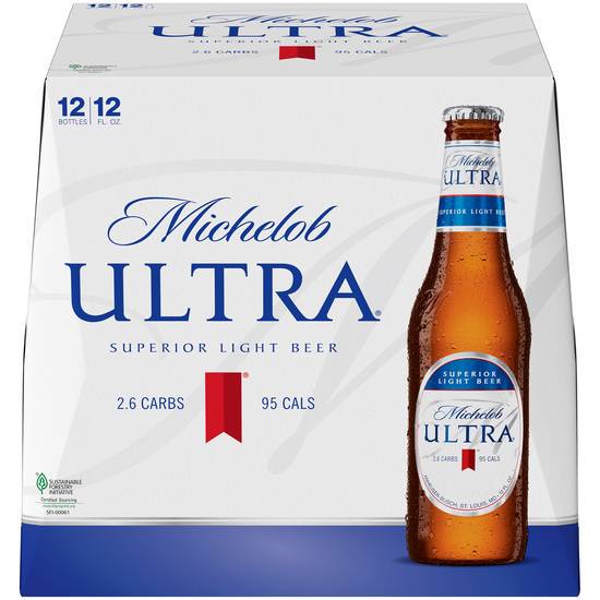Order Michelob Ultra, 12pk-12oz bottle beer (4.2% ABV) food online from Star Liquor Pavilion store, Riverview on bringmethat.com