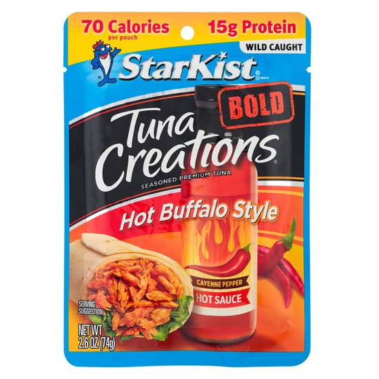 Order StarKist Tuna Creations Bold Hot Buffalo Style Seasoned Tuna in Pouch 2.6oz food online from Everyday Needs by Gopuff store, Montgomery on bringmethat.com