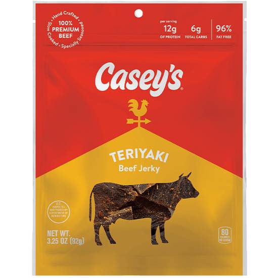 Order Casey's Teriyaki Beef Jerky 3.25oz food online from Casey store, Omaha on bringmethat.com