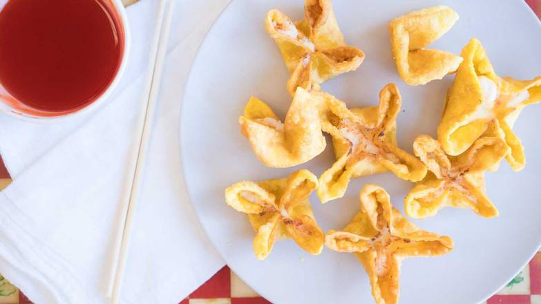 Order #5. Crab Rangoon (8) food online from Cheng's Garden store, Bloomfield on bringmethat.com