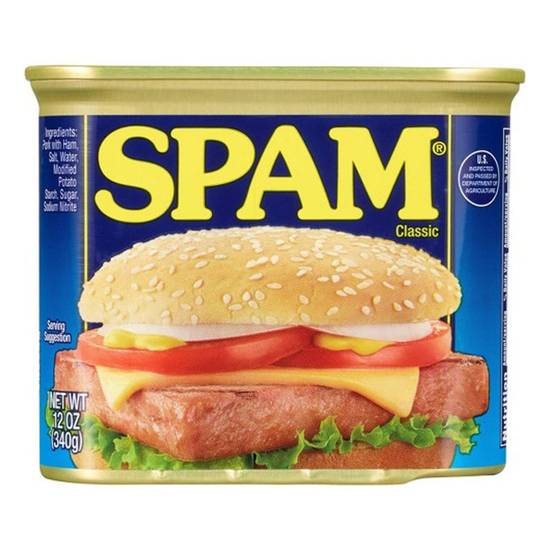 Order Spam Classic Luncheon Canned Meat 12oz food online from Everyday Needs by Gopuff store, Baton Rouge on bringmethat.com