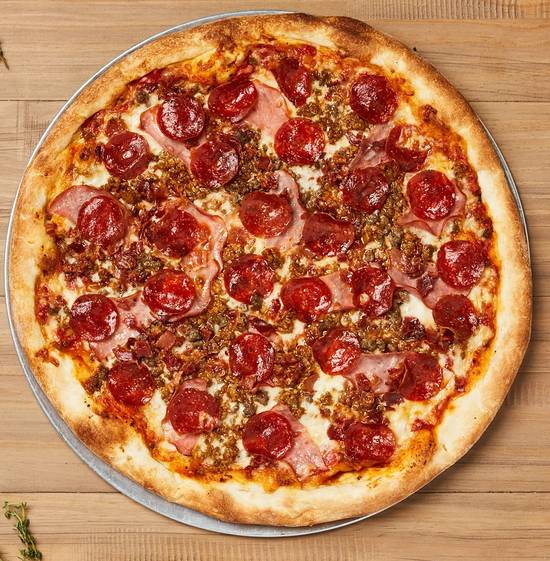 Order Meat Deluxe Pizza - Lg 16" food online from Johnny's New York Style Pizza store, Sandy Springs on bringmethat.com