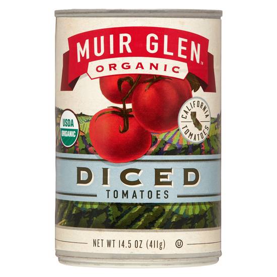 Order Muir Glen Organic Diced Tomatoes 14.5oz food online from Everyday Needs by Gopuff store, St. Petersburg on bringmethat.com