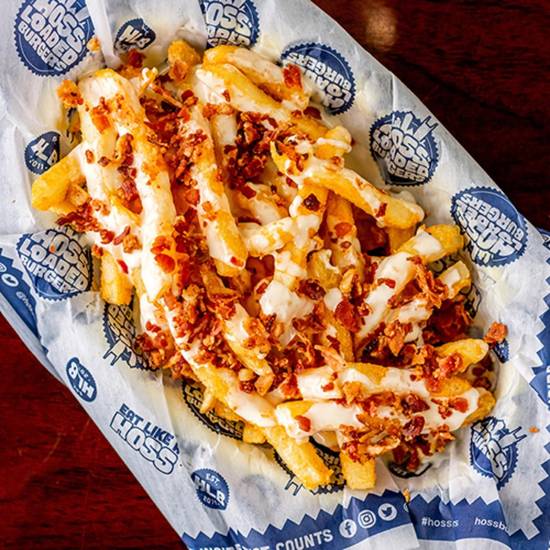 Order Queso Loaded Fries food online from Hoss Loaded Burgers store, Nolensville on bringmethat.com