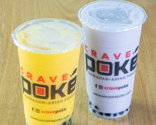 Order Bubble Milk Tea w Boba (tapioca pearls) food online from Crave Poke store, Coral Springs on bringmethat.com