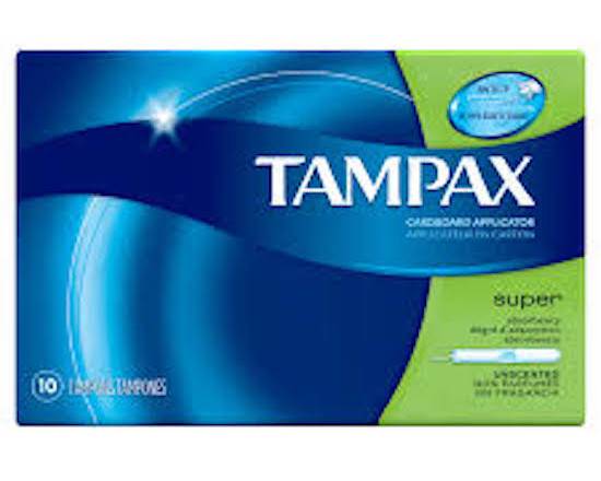Order Tampax Super 10 Count food online from George's Market store, San Francisco on bringmethat.com