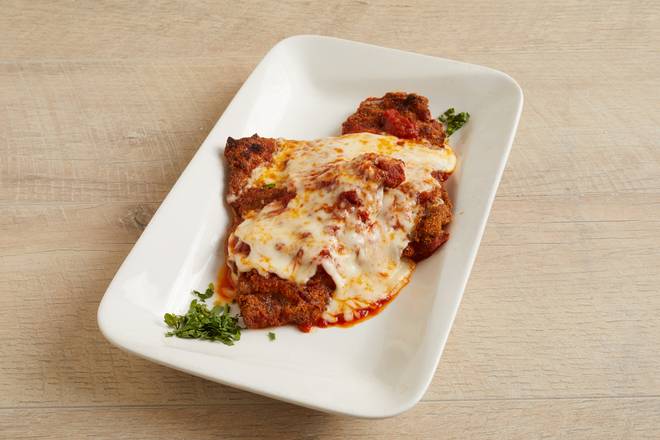 Order Veal Parmigiana Entree food online from Mario's of East Northport store, East Northport on bringmethat.com