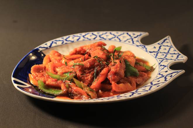 Order Kaffir Lime Leaves Red Snapper food online from Siam Square Thai Restaurant store, Ann Arbor on bringmethat.com