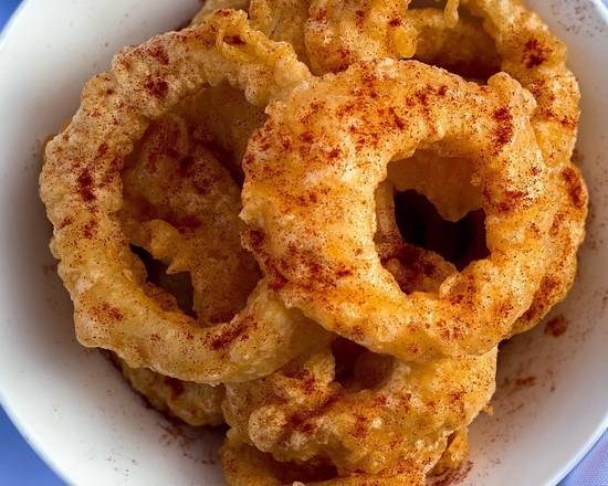 Order Pub Onion Rings food online from Three Kings Pub By Dirk Flanigan store, Arlington Heights on bringmethat.com