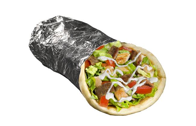 Order Chicken & Beef Gyro Sandwich food online from The Halal Guys store, Long Beach on bringmethat.com