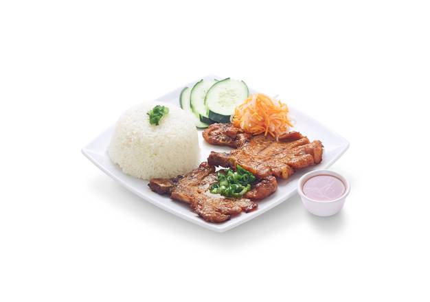 Order Steamed Crush Rice (Cơm Tấm Sườn) food online from Pho Hai Duong store, Annandale on bringmethat.com