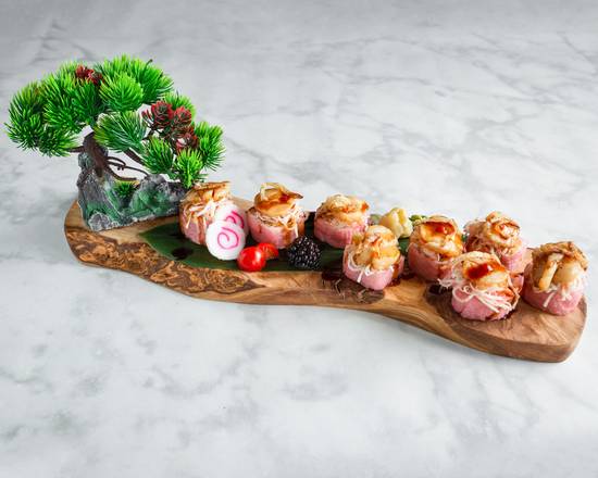 Order Jumanji Roll (sca & 2shr& crab temp) food online from Ninja Japanese Sushi Bar & Steak House store, Chesterfield on bringmethat.com
