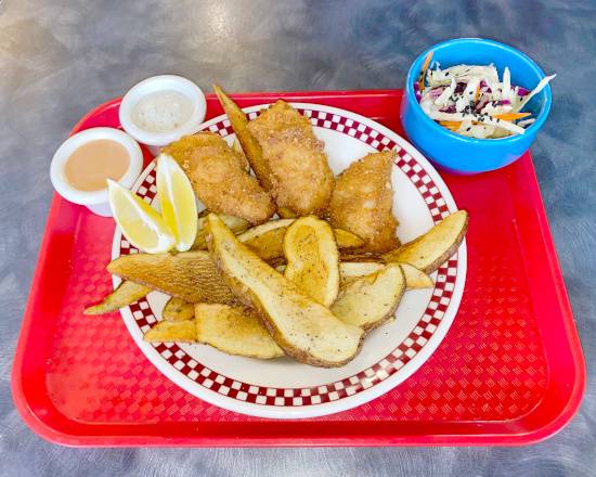 Order True Cod ’n Chips (Egg and Dairy Free) food online from Shambala Bakery And Bistro store, Mount Vernon on bringmethat.com