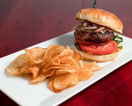Order Bleu Burger food online from Sam Miller Restaurant store, Richmond on bringmethat.com