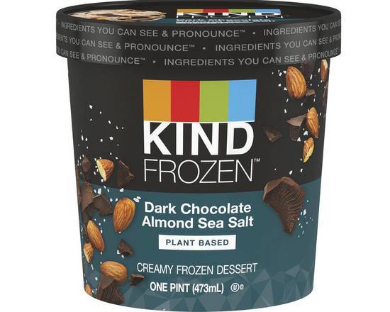 Order KIND Frozen Dark Chocolate Almond Sea Salt Pint  food online from Fresko Market store, Miami on bringmethat.com