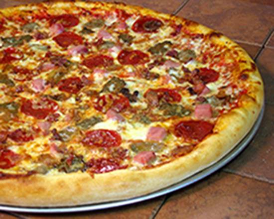 Order 16" Large Meat Feast Pizza food online from Best Ny Pizza store, Tampa on bringmethat.com