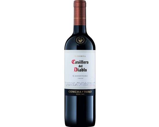 Order Casillero Di Diablo Carmenere Chile 2019, 750mL wine (13.50% ABV) food online from Fresko Market store, Miami on bringmethat.com