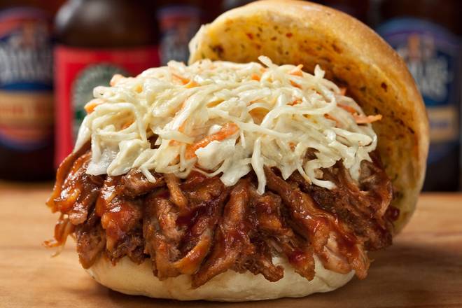 Order Pulled Pork Sandwich food online from Arooga's Route 11 store, Mechanicsburg on bringmethat.com