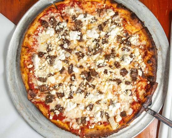 Order Gyro Feta Pizza food online from King's Pizza store, Daytona Beach on bringmethat.com