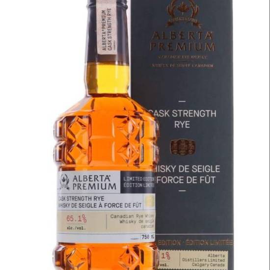Order ALBERTA PREMIUM CASK STRENGTH RYE WHISKY 750 ml food online from Rocky Liquor store, Claremont on bringmethat.com