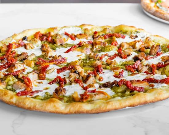 Order Pesto Chicken Pizza food online from Greco's New York Pizzeria store, Los Angeles on bringmethat.com