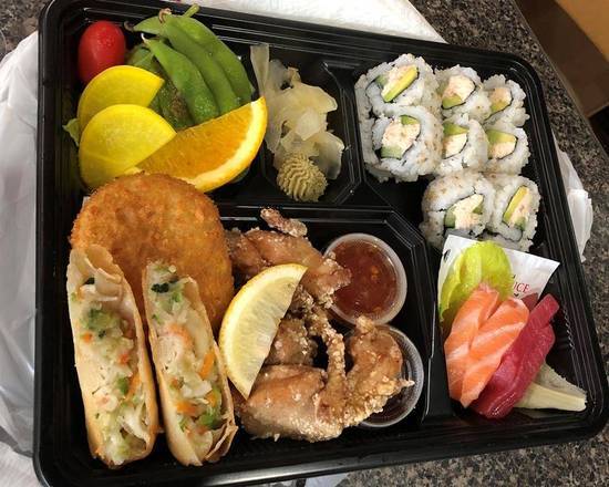 Order #35 Bento and Choice of Basic Sushi Roll food online from #35 store, Seattle on bringmethat.com