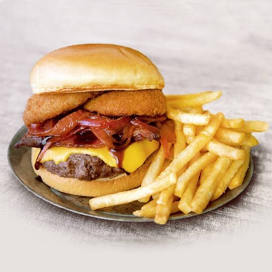 Order Classic Bacon & Onion Burger food online from Hurricane Grill & Wings store, Winter Haven on bringmethat.com