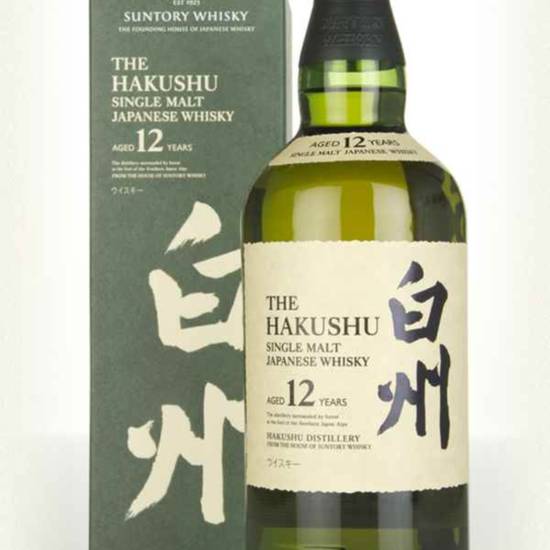 Order Hakushu - 12 Year Single Malt Japanese Whiskey food online from Santa Monica Liquor store, Santa Monica on bringmethat.com