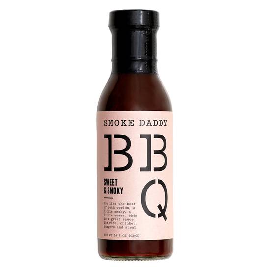 Order Smoke Daddy Sweet and Smokey BBQ Sauce 14.8oz food online from Everyday Needs by Gopuff store, Melrose Park on bringmethat.com