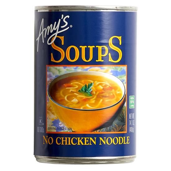 Order Amy's No Chicken Noodle Soup 14.1oz food online from Everyday Needs by Gopuff store, Baton Rouge on bringmethat.com