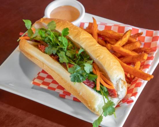 Order BBQ Pork Baguette food online from New Leaf Bistro store, Seattle on bringmethat.com
