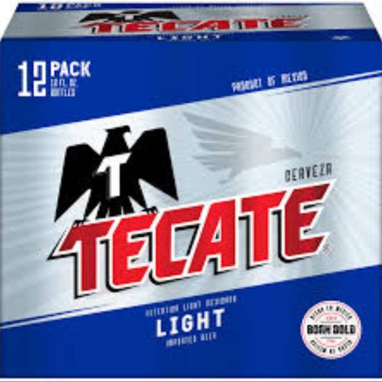 Order TECATE LIGHT 12oz 12PK BOTTLES food online from Duke Liquor & Jr. Market store, Los Angeles on bringmethat.com