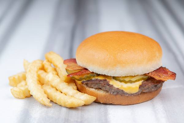 Order #10 - Bacon Cheeseburger Meal food online from Penguin Point store, Elkhart on bringmethat.com