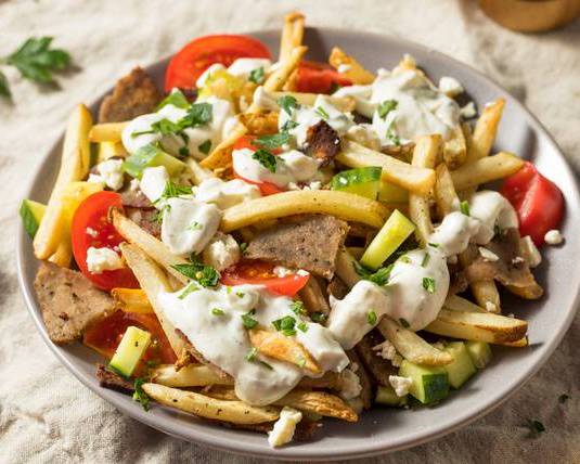 Order Gyro Fries food online from Falafel Flame store, Sunnyvale on bringmethat.com
