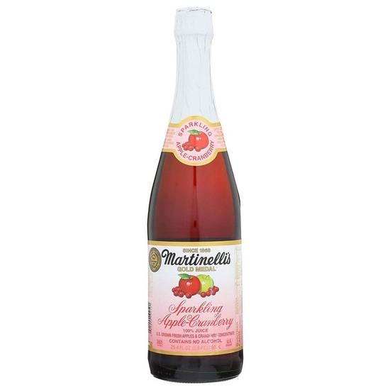Order Martinelli's Sparkling Apple Cranberry Cider 25.4oz Btl food online from Everyday Needs by Gopuff store, Coral Gables on bringmethat.com