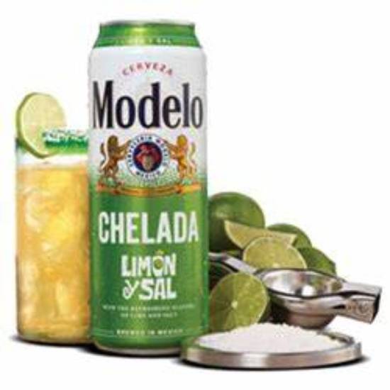 Order MODELO CHELADA LIMON Y SAL 24OZ CAN food online from Rocky Liquor store, Claremont on bringmethat.com