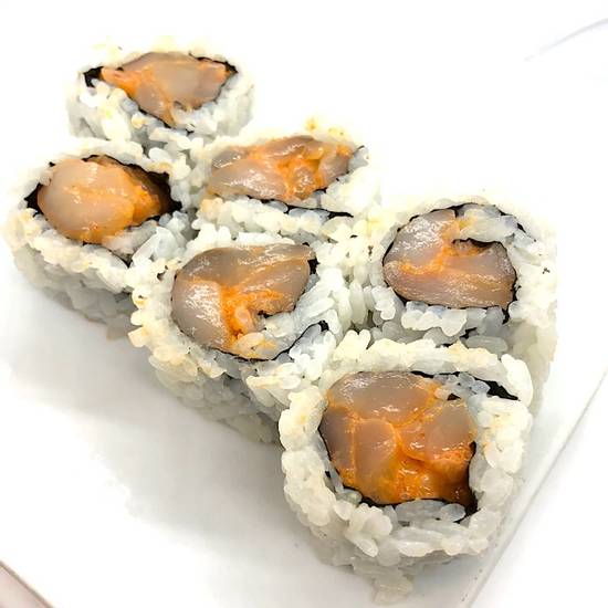 Order Spicy Scallop Cut Roll food online from K-ZO Restaurant store, Culver City on bringmethat.com