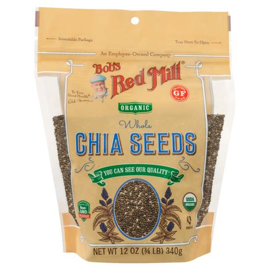 Order Bob's Red Mill Organic Whole Chia Seeds 12oz food online from Everyday Needs by Gopuff store, Montgomery on bringmethat.com