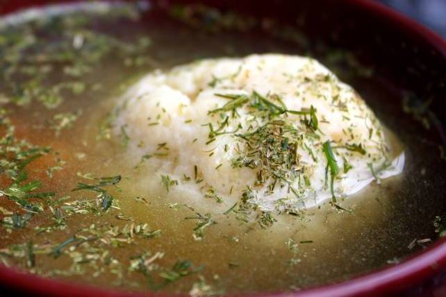 Order Matzo Ball Soup Quart food online from The Stone Soup Company (Ybor City) store, Tampa on bringmethat.com