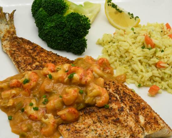 Order Blackened Redfish Etouffee food online from Landry Seafood House store, San Antonio on bringmethat.com