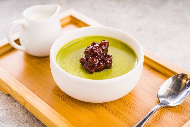 Order Matcha Pudding with Red Bean (红豆抹茶布丁) food online from Burger Now store, Cherry Hill on bringmethat.com